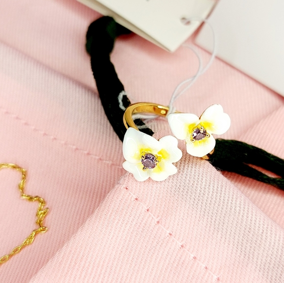 🎀 Kate Spade Precious pansy jewelry - complete - Picture 4 of 7